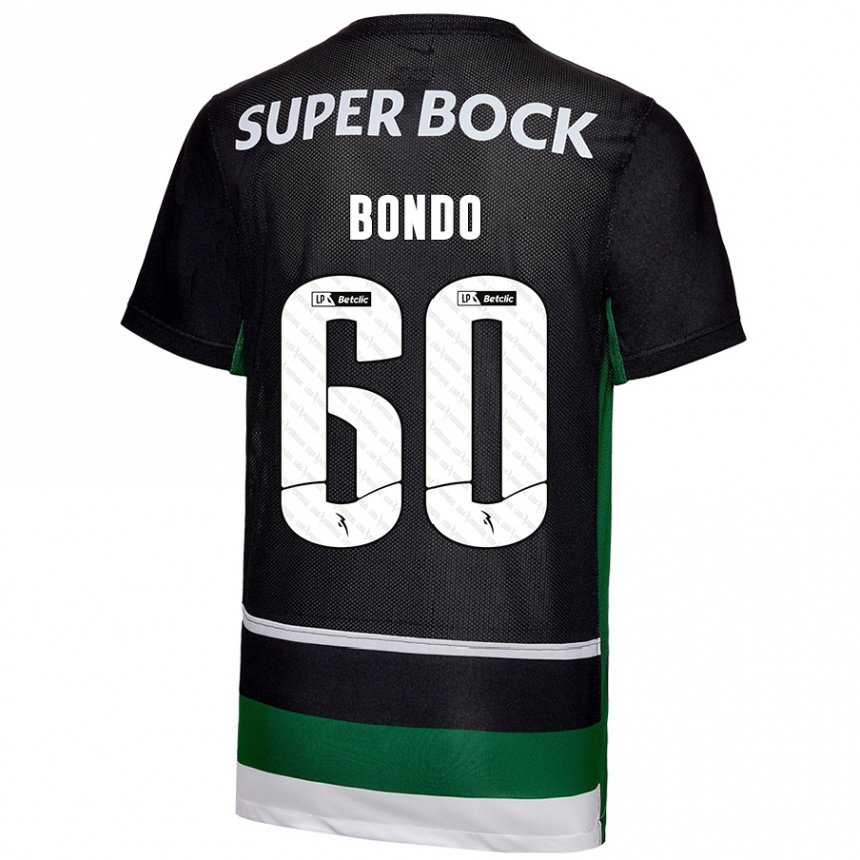 Férfi Labdarúgás Pedro Bondo #60 Fekete Fehér Zöld Hazai Jersey 2024/25 Mez Póló Ing