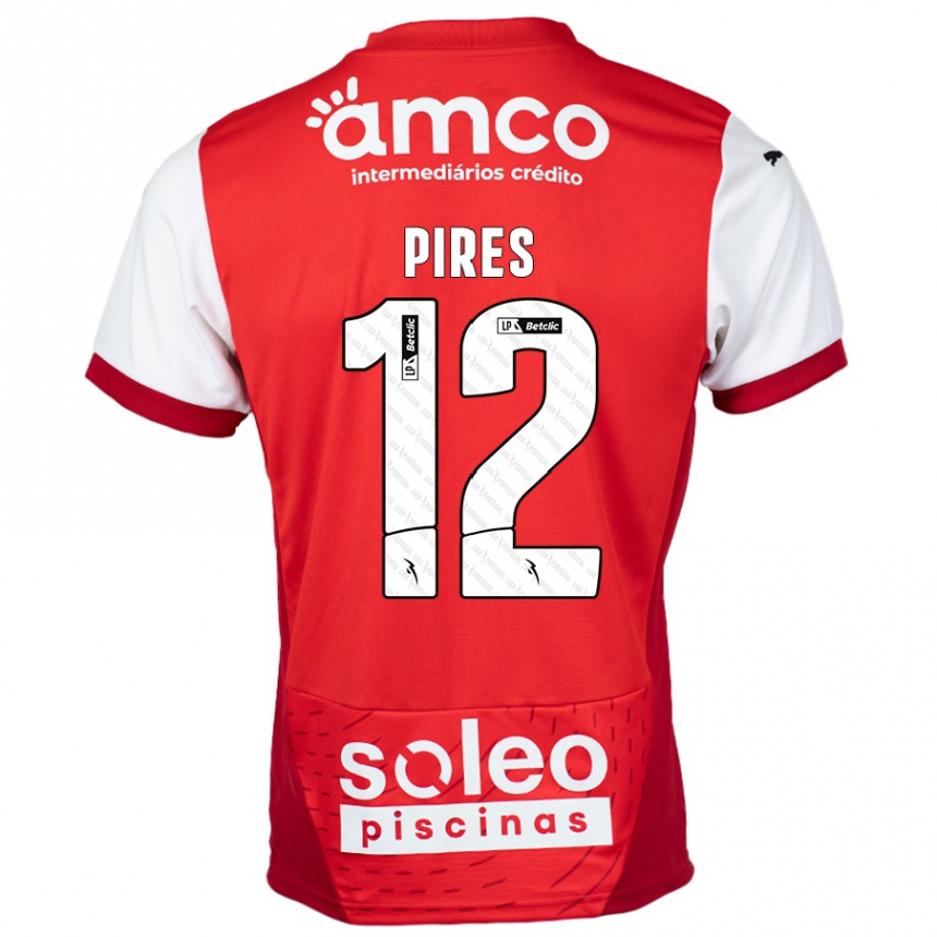 Férfi Labdarúgás Hugo Pires #12 Piros Fehér Hazai Jersey 2024/25 Mez Póló Ing