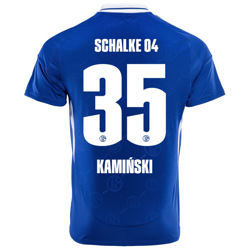 Férfi Labdarúgás Marcin Kaminski #35 Királykék Hazai Jersey 2024/25 Mez Póló Ing