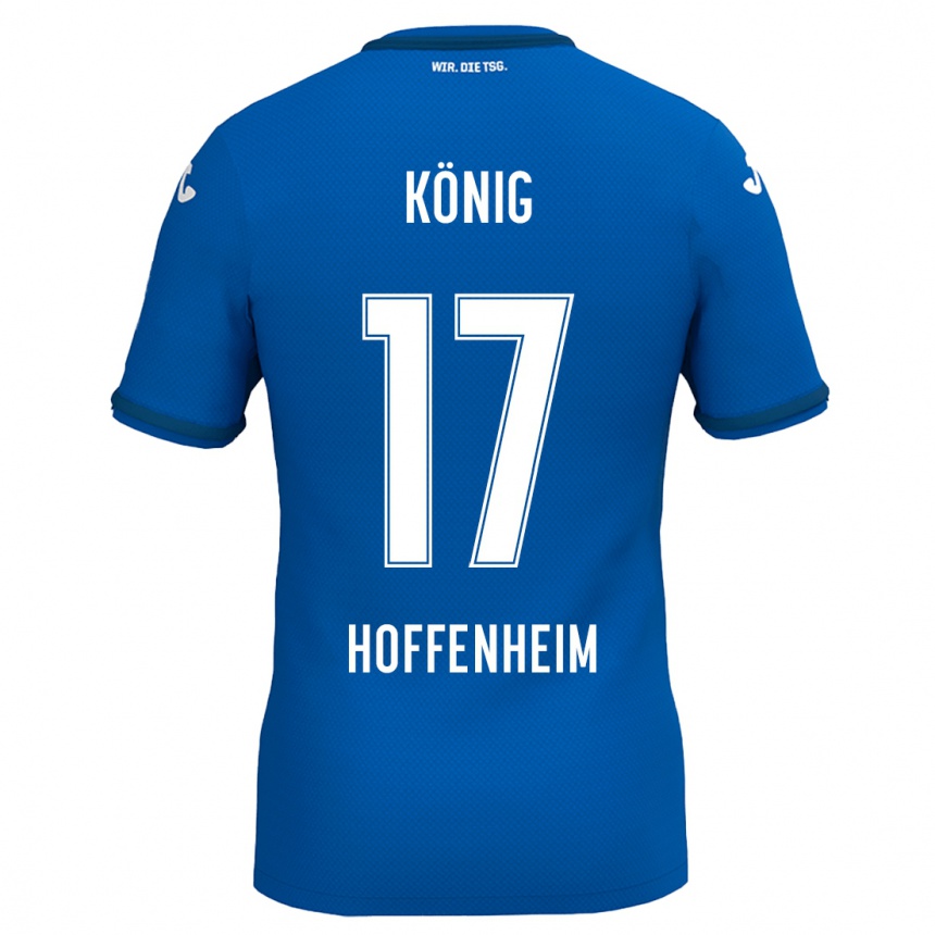 Férfi Labdarúgás Noah König #17 Királykék Hazai Jersey 2024/25 Mez Póló Ing