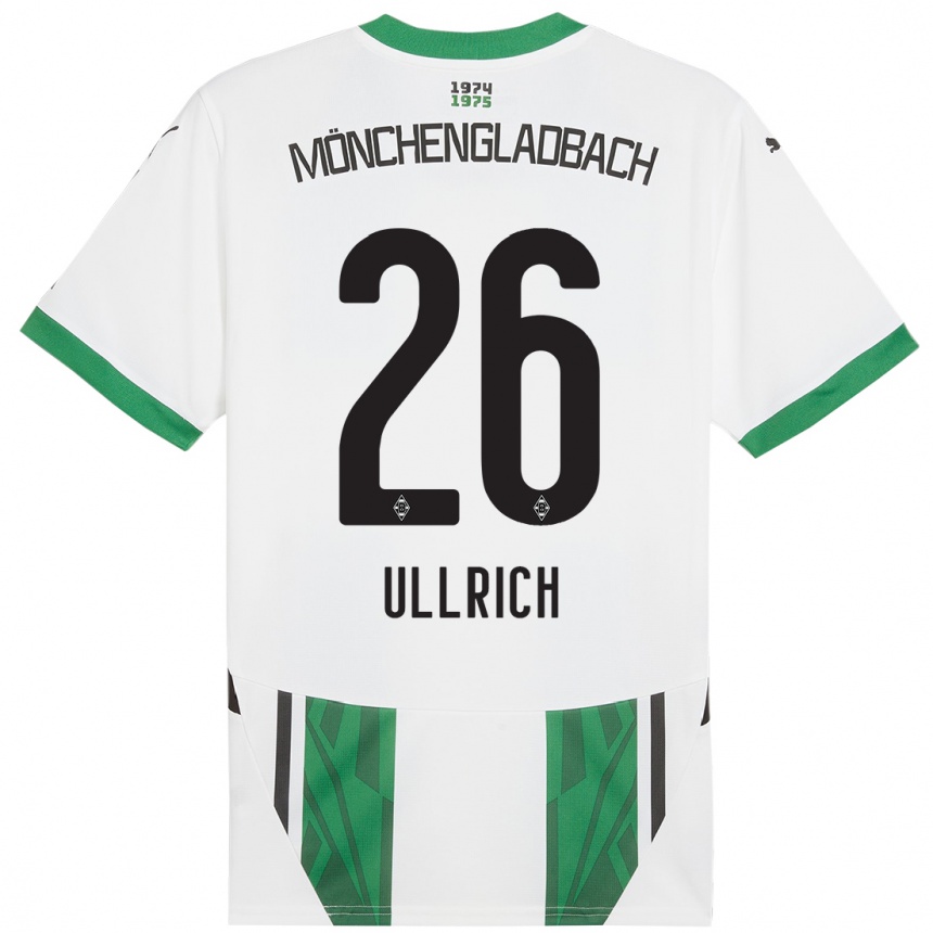 Férfi Labdarúgás Lukas Ullrich #26 Fehér Zöld Hazai Jersey 2024/25 Mez Póló Ing