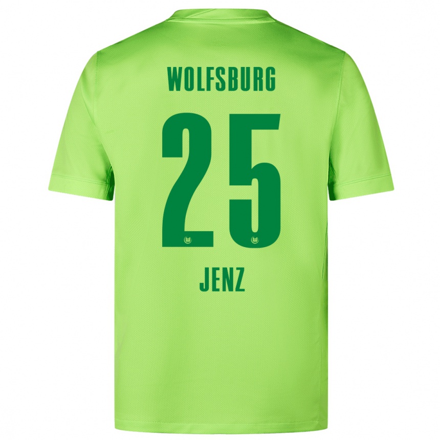 Férfi Labdarúgás Moritz Jenz #25 Fluoreszkáló Zöld Hazai Jersey 2024/25 Mez Póló Ing