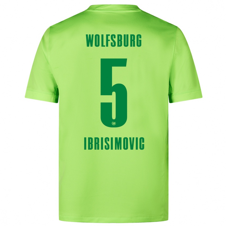 Férfi Labdarúgás Amar Ibrisimovic #5 Fluoreszkáló Zöld Hazai Jersey 2024/25 Mez Póló Ing