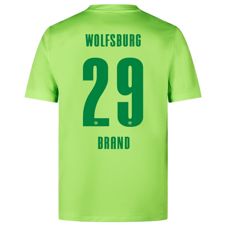 Férfi Labdarúgás Jule Brand #29 Fluoreszkáló Zöld Hazai Jersey 2024/25 Mez Póló Ing