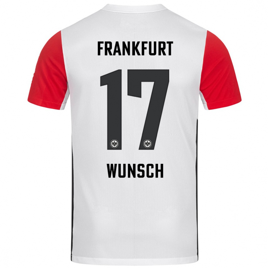 Férfi Labdarúgás Paul Wünsch #17 Fehér Piros Hazai Jersey 2024/25 Mez Póló Ing