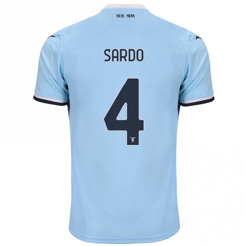 Férfi Labdarúgás Jacopo Sardo #4 Kék Hazai Jersey 2024/25 Mez Póló Ing