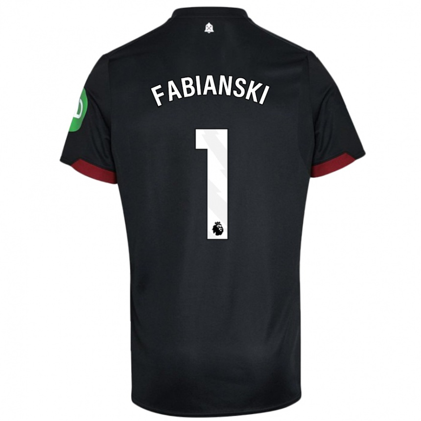 Férfi Labdarúgás Lukasz Fabianski #1 Fekete Fehér Idegenbeli Jersey 2024/25 Mez Póló Ing