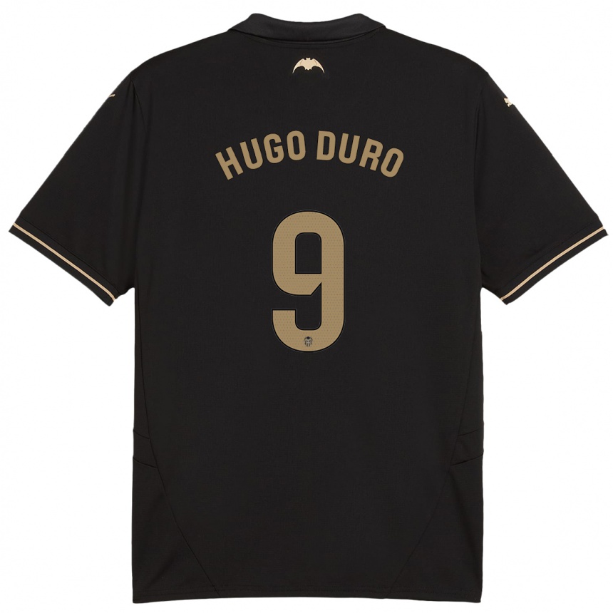 Férfi Labdarúgás Hugo Duro #9 Fekete Idegenbeli Jersey 2024/25 Mez Póló Ing