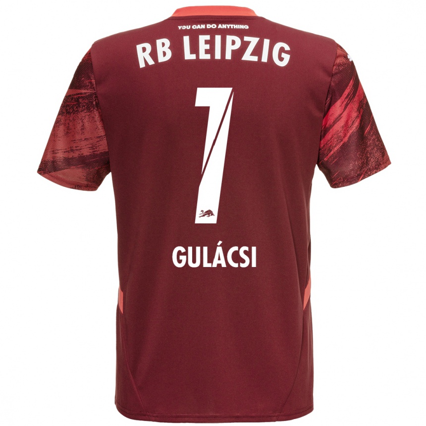 Férfi Labdarúgás Péter Gulácsi #1 Burgundia Idegenbeli Jersey 2024/25 Mez Póló Ing