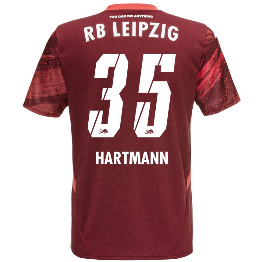 Férfi Labdarúgás Fabrice Hartmann #35 Burgundia Idegenbeli Jersey 2024/25 Mez Póló Ing