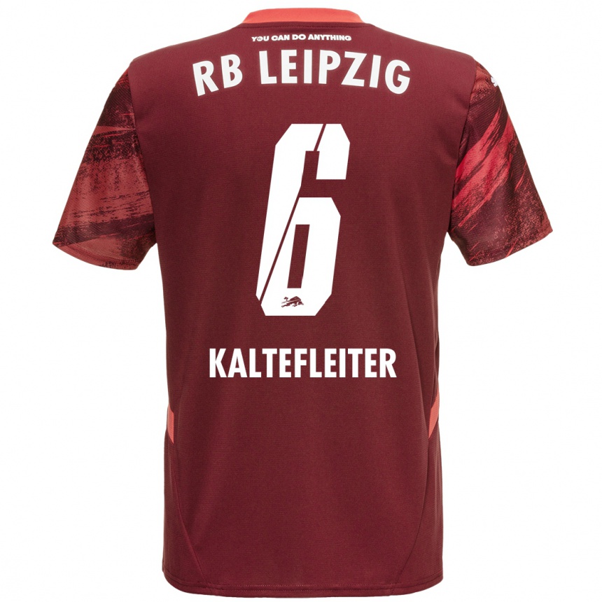 Férfi Labdarúgás Benno Kaltefleiter #6 Burgundia Idegenbeli Jersey 2024/25 Mez Póló Ing