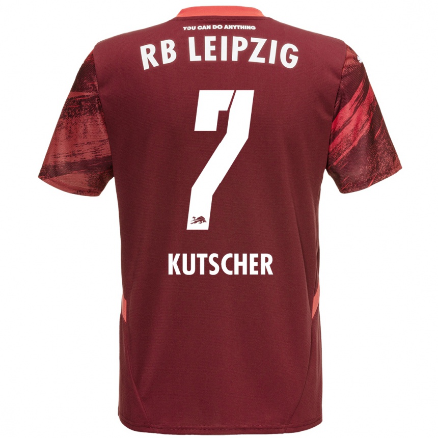 Férfi Labdarúgás Matthes Kutscher #7 Burgundia Idegenbeli Jersey 2024/25 Mez Póló Ing