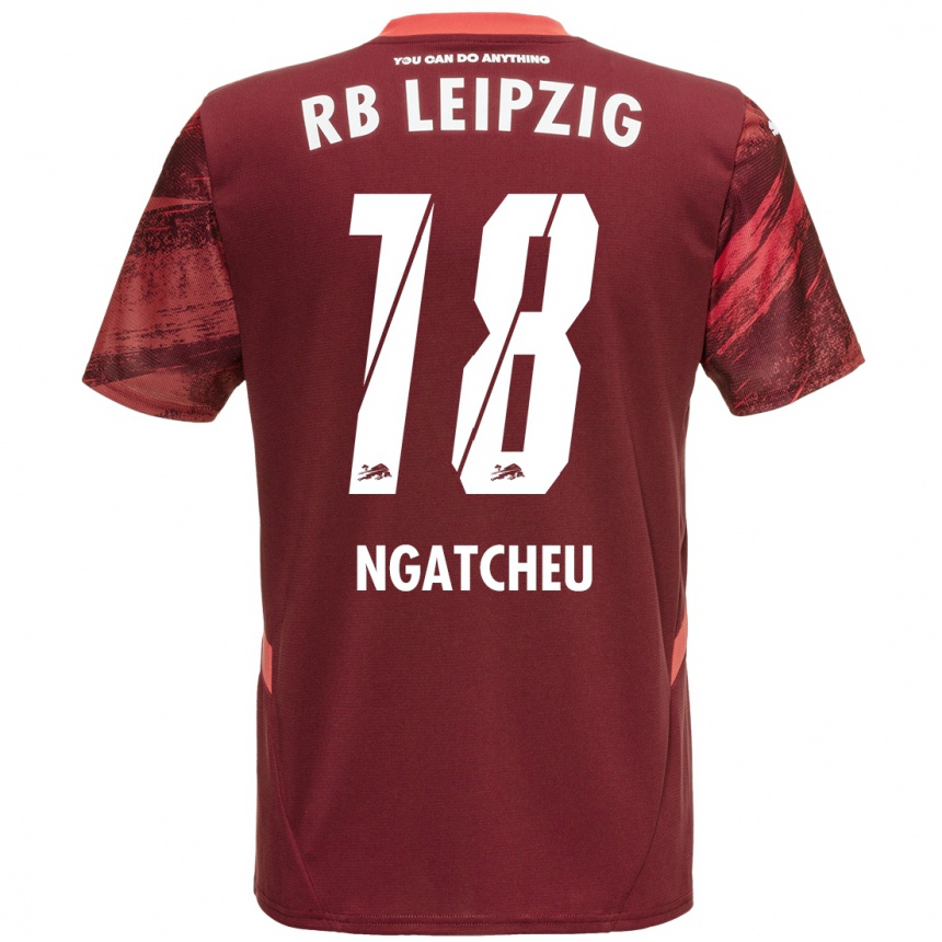 Férfi Labdarúgás Yohan Ngatcheu #18 Burgundia Idegenbeli Jersey 2024/25 Mez Póló Ing