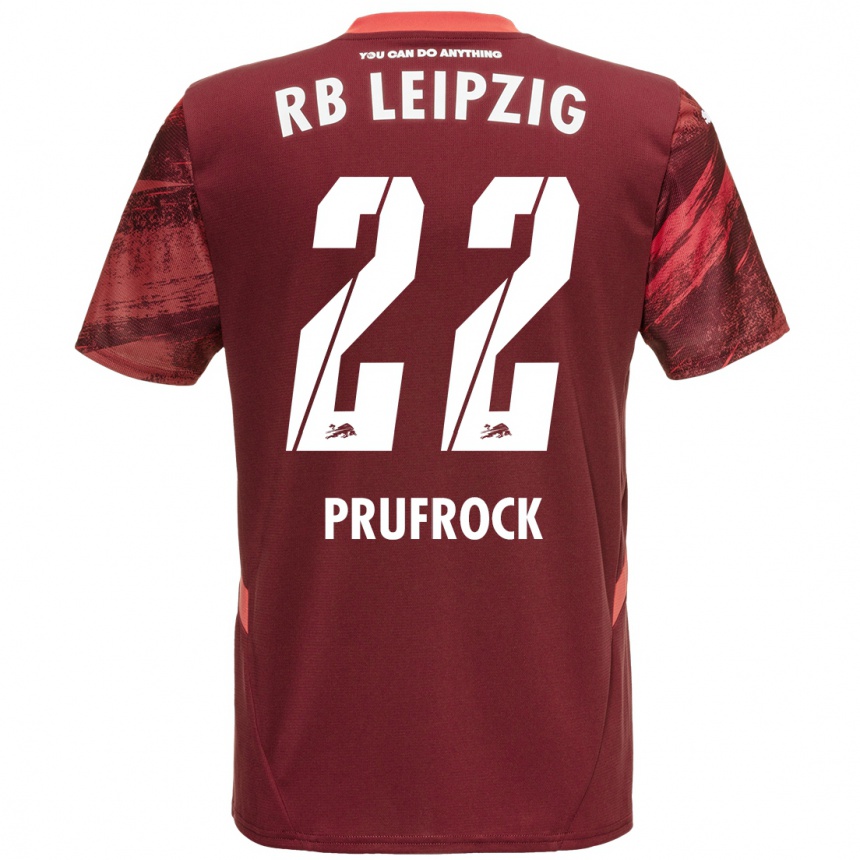 Férfi Labdarúgás Silas Prüfrock #22 Burgundia Idegenbeli Jersey 2024/25 Mez Póló Ing