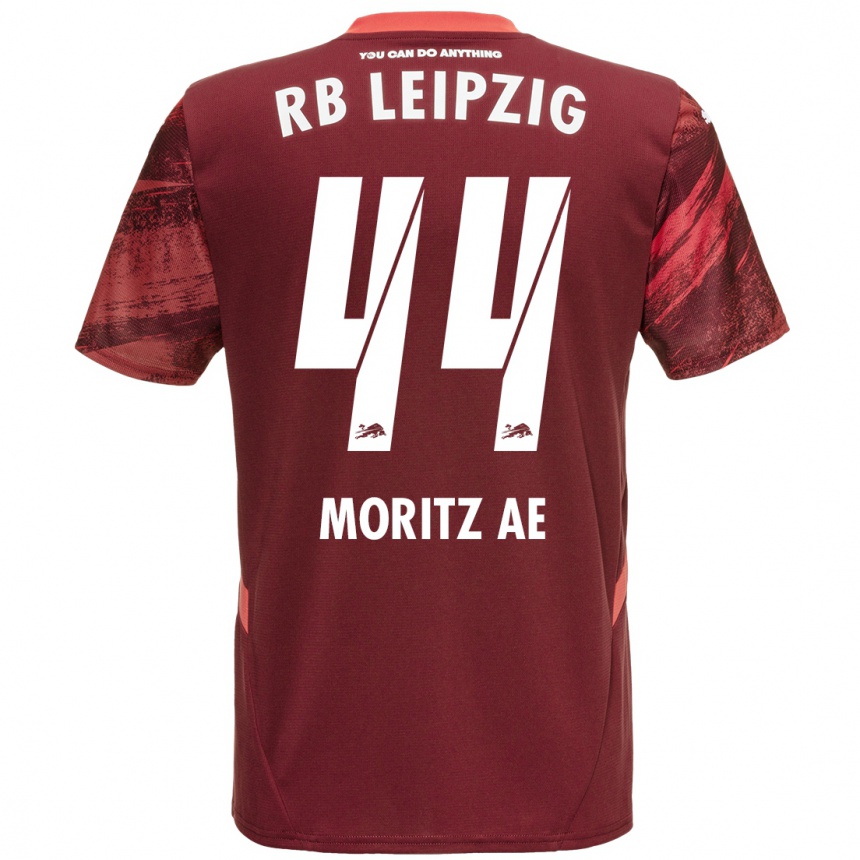 Férfi Labdarúgás Moritz Aé #44 Burgundia Idegenbeli Jersey 2024/25 Mez Póló Ing