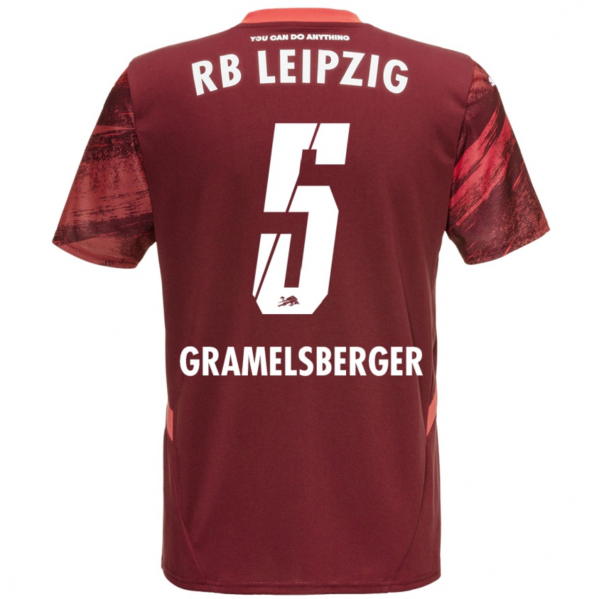 Férfi Labdarúgás Lennert Gramelsberger #5 Burgundia Idegenbeli Jersey 2024/25 Mez Póló Ing