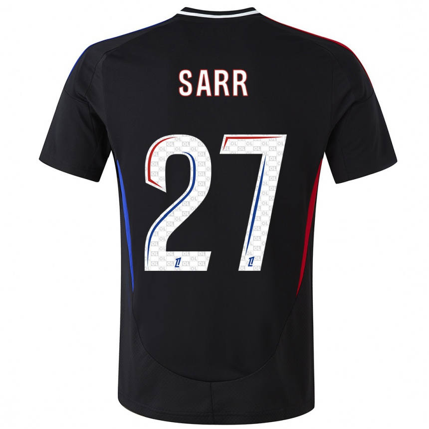 Férfi Labdarúgás Amin Sarr #27 Fekete Idegenbeli Jersey 2024/25 Mez Póló Ing