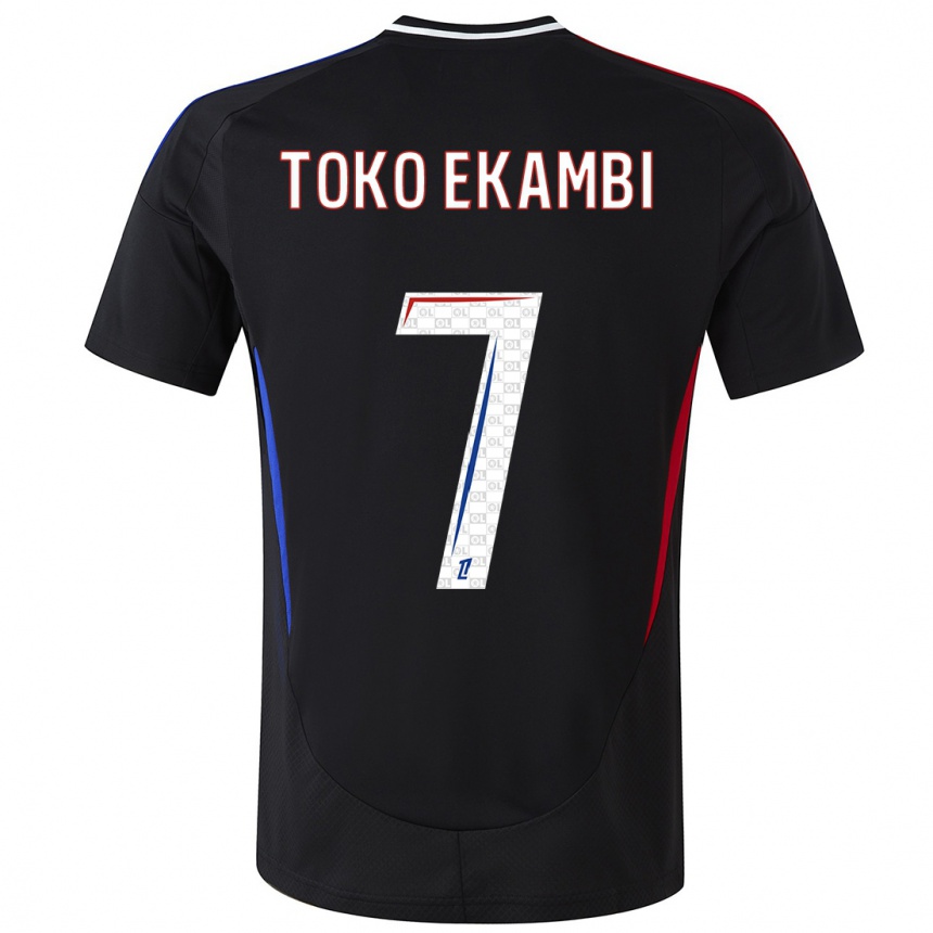 Férfi Labdarúgás Karl Toko Ekambi #7 Fekete Idegenbeli Jersey 2024/25 Mez Póló Ing