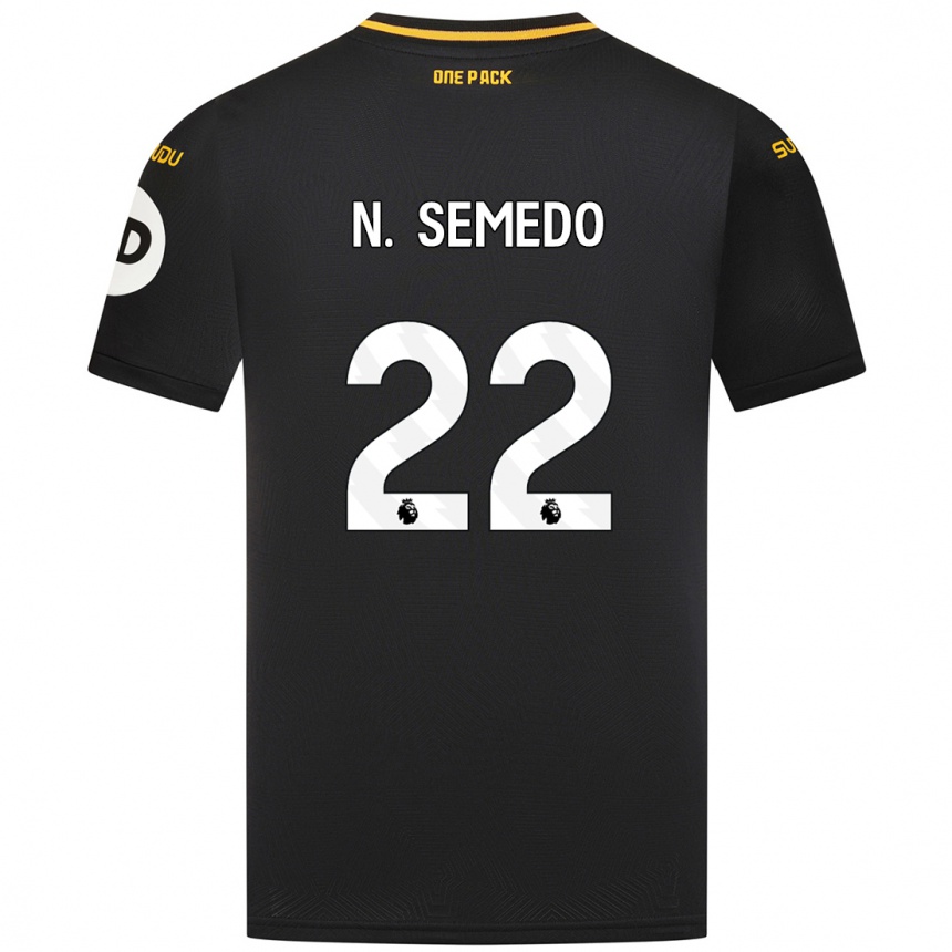 Férfi Labdarúgás Nélson Semedo #22 Fekete Idegenbeli Jersey 2024/25 Mez Póló Ing