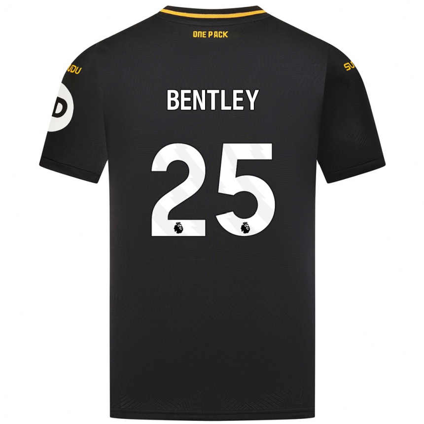 Férfi Labdarúgás Daniel Bentley #25 Fekete Idegenbeli Jersey 2024/25 Mez Póló Ing