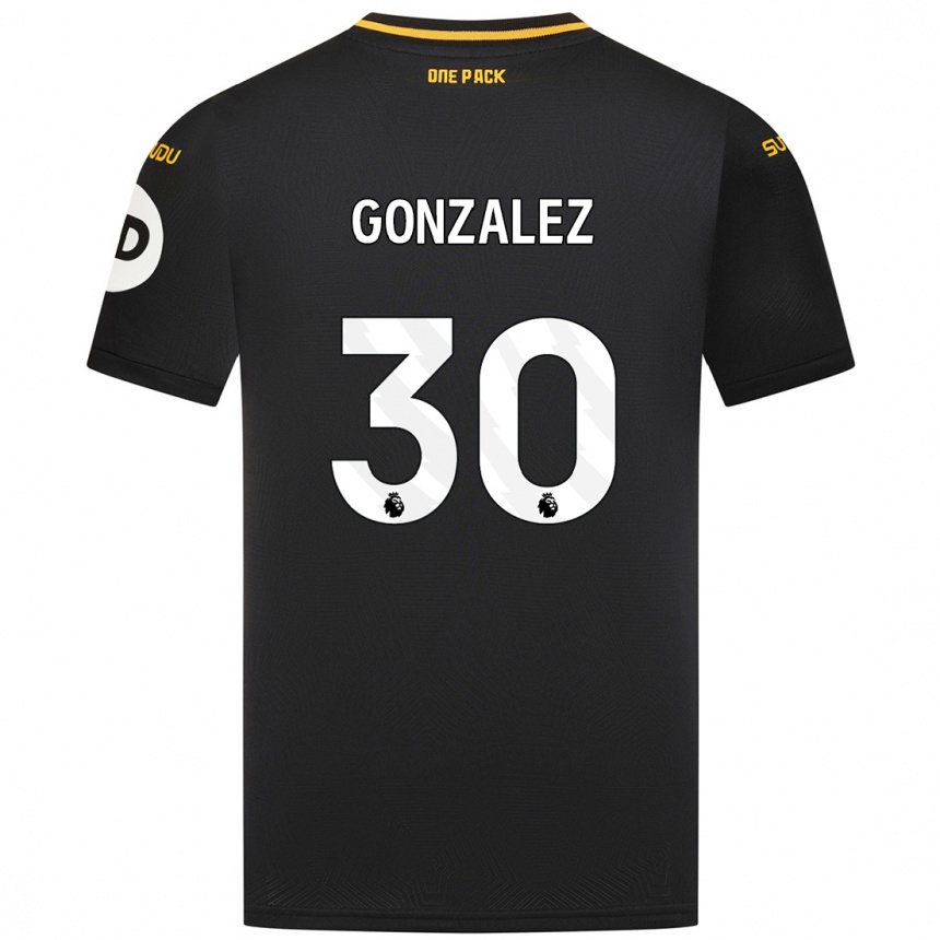 Férfi Labdarúgás Enso González #30 Fekete Idegenbeli Jersey 2024/25 Mez Póló Ing