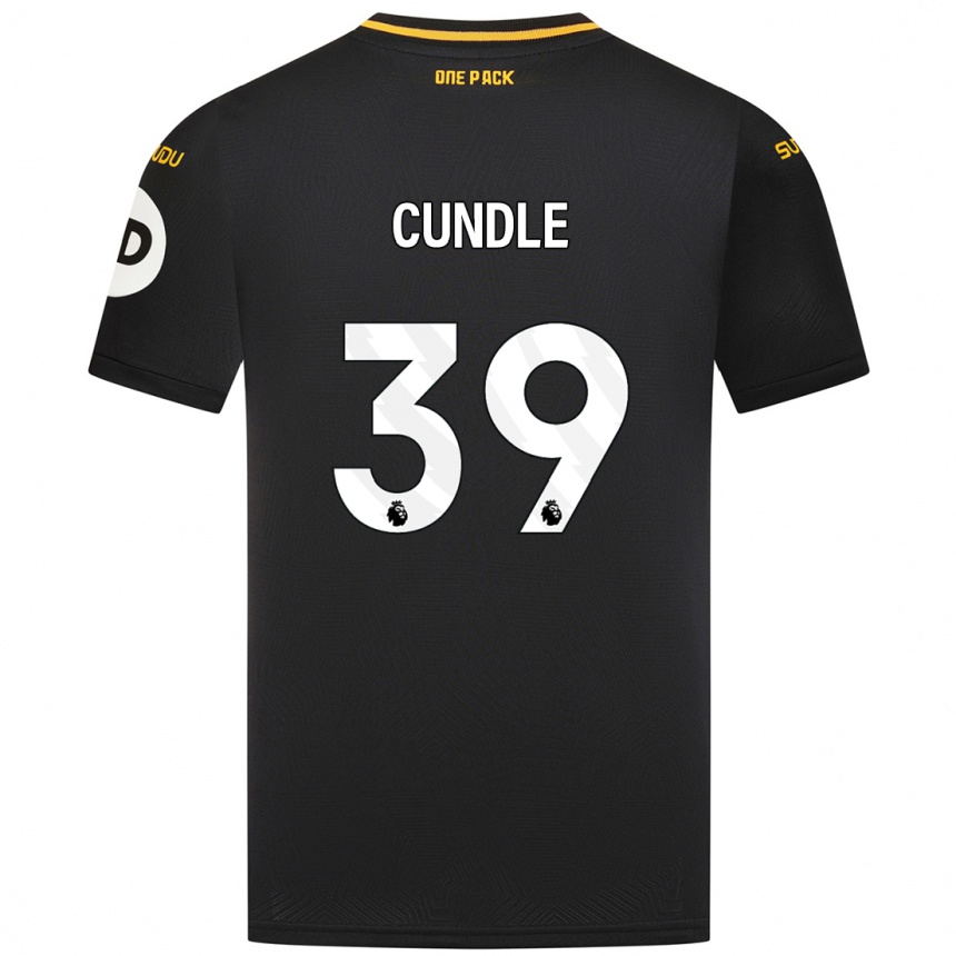 Férfi Labdarúgás Luke Cundle #39 Fekete Idegenbeli Jersey 2024/25 Mez Póló Ing