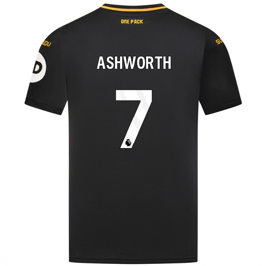 Férfi Labdarúgás Fin Ashworth #7 Fekete Idegenbeli Jersey 2024/25 Mez Póló Ing