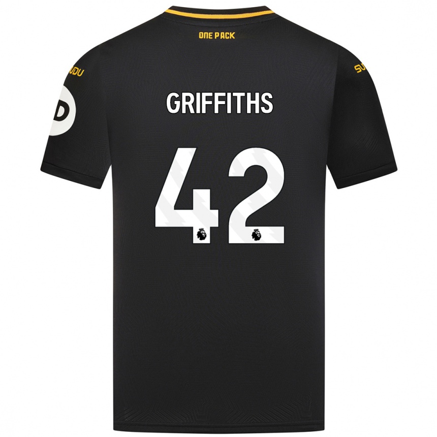 Férfi Labdarúgás Harvey Griffiths #42 Fekete Idegenbeli Jersey 2024/25 Mez Póló Ing