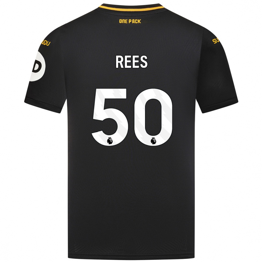 Férfi Labdarúgás Mason Rees #50 Fekete Idegenbeli Jersey 2024/25 Mez Póló Ing