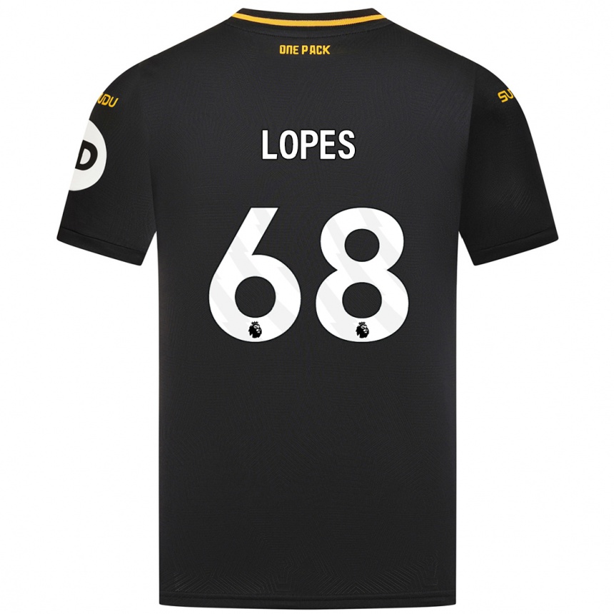 Férfi Labdarúgás Leo Lopes #68 Fekete Idegenbeli Jersey 2024/25 Mez Póló Ing