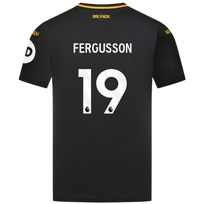 Férfi Labdarúgás Liv Fergusson #19 Fekete Idegenbeli Jersey 2024/25 Mez Póló Ing