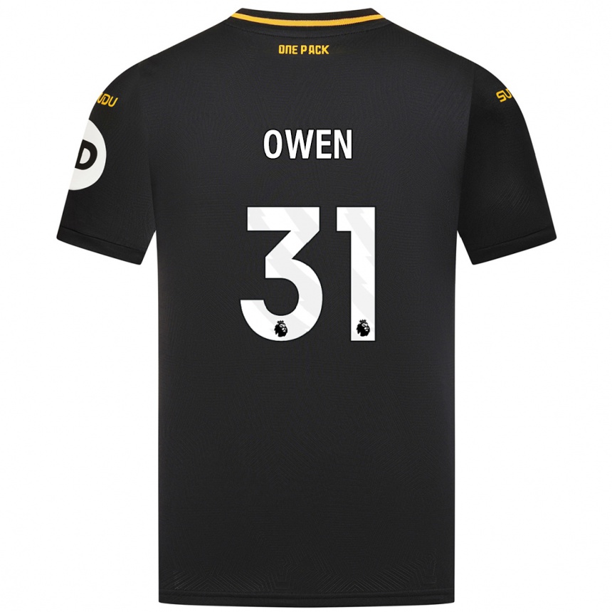 Férfi Labdarúgás Skye Owen #31 Fekete Idegenbeli Jersey 2024/25 Mez Póló Ing