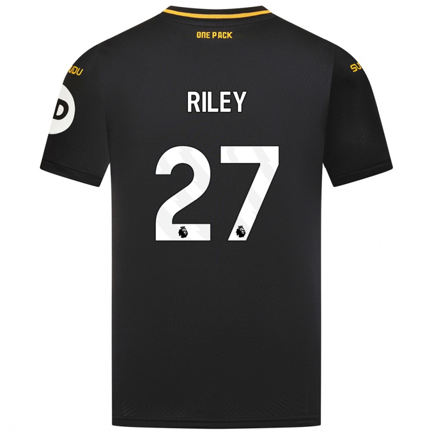 Férfi Labdarúgás Lauren Riley #27 Fekete Idegenbeli Jersey 2024/25 Mez Póló Ing