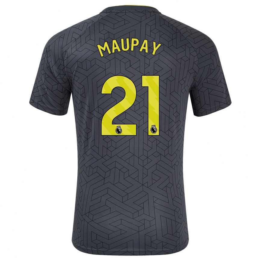 Férfi Labdarúgás Neal Maupay #21 Fekete Sárga Idegenbeli Jersey 2024/25 Mez Póló Ing