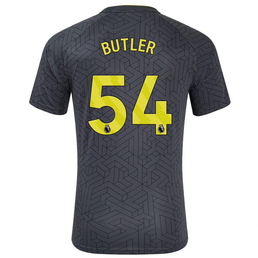 Férfi Labdarúgás Jack Butler #54 Fekete Sárga Idegenbeli Jersey 2024/25 Mez Póló Ing