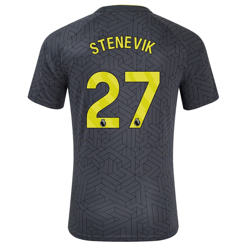 Férfi Labdarúgás Elise Stenevik #27 Fekete Sárga Idegenbeli Jersey 2024/25 Mez Póló Ing