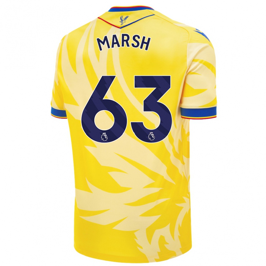 Férfi Labdarúgás Zach Marsh #63 Sárga Idegenbeli Jersey 2024/25 Mez Póló Ing