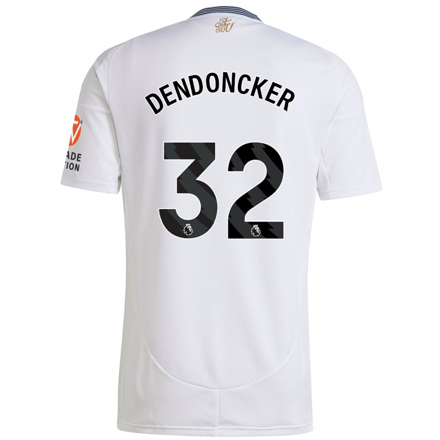 Férfi Labdarúgás Leander Dendoncker #32 Fehér Idegenbeli Jersey 2024/25 Mez Póló Ing