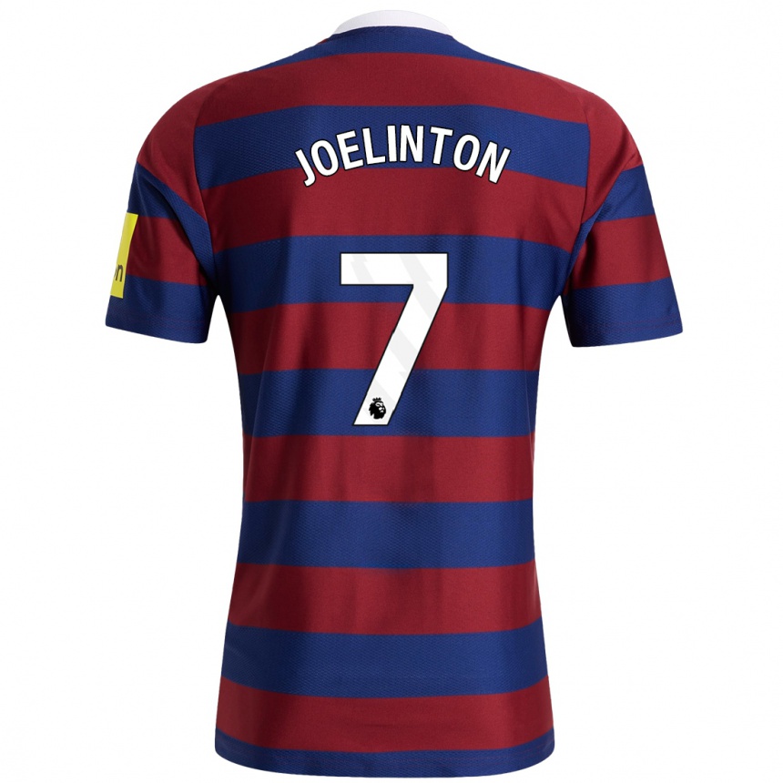 Férfi Labdarúgás Joelinton #7 Bordó Sötétkék Idegenbeli Jersey 2024/25 Mez Póló Ing