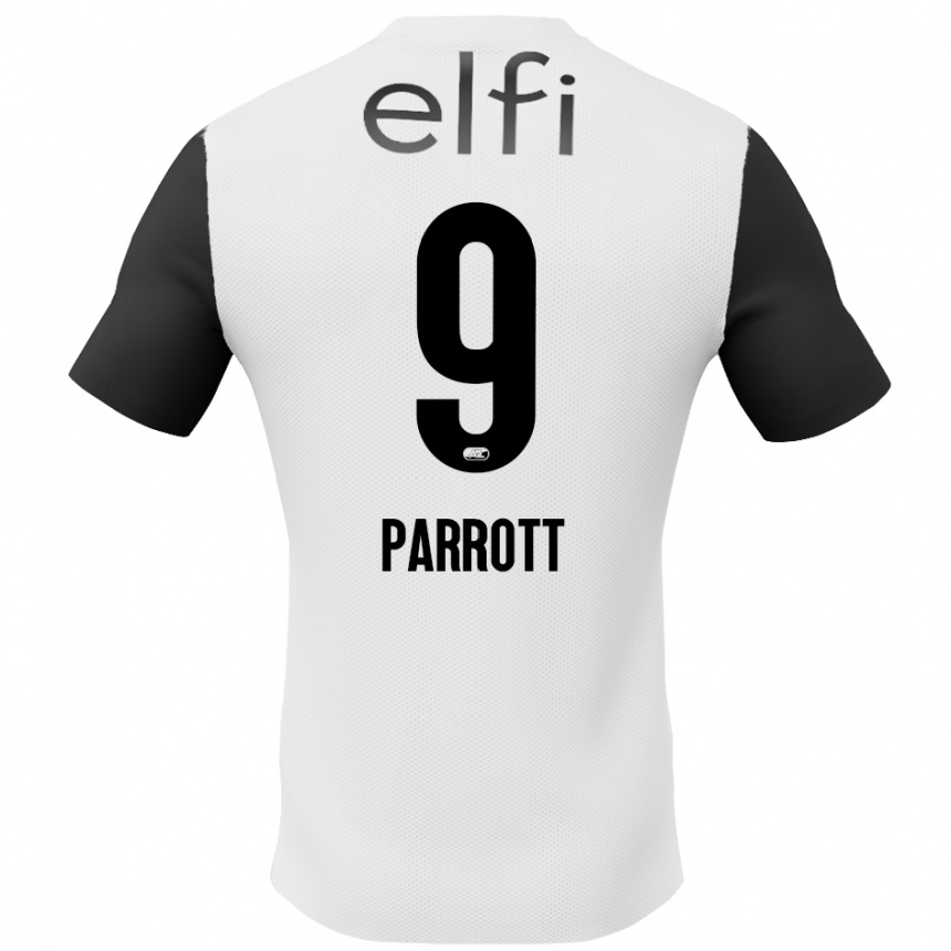 Férfi Labdarúgás Troy Parrott #9 Fehér Fekete Idegenbeli Jersey 2024/25 Mez Póló Ing