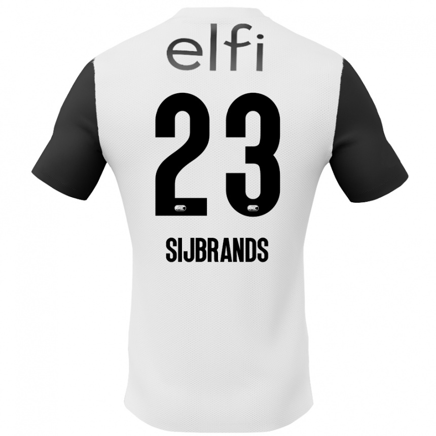 Férfi Labdarúgás Julian Sijbrands #23 Fehér Fekete Idegenbeli Jersey 2024/25 Mez Póló Ing