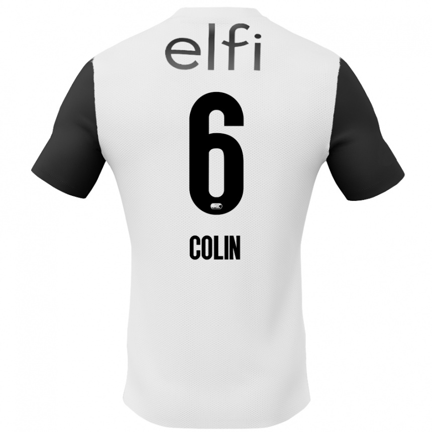 Férfi Labdarúgás Isa Colin #6 Fehér Fekete Idegenbeli Jersey 2024/25 Mez Póló Ing