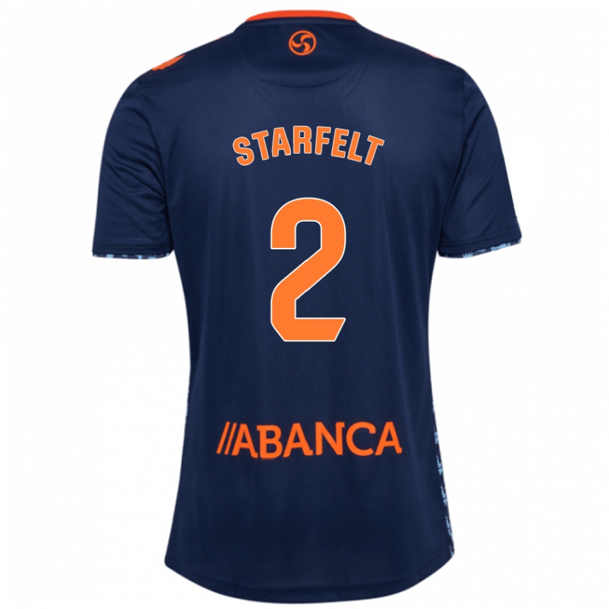 Férfi Labdarúgás Carl Starfelt #2 Sötétkék Idegenbeli Jersey 2024/25 Mez Póló Ing