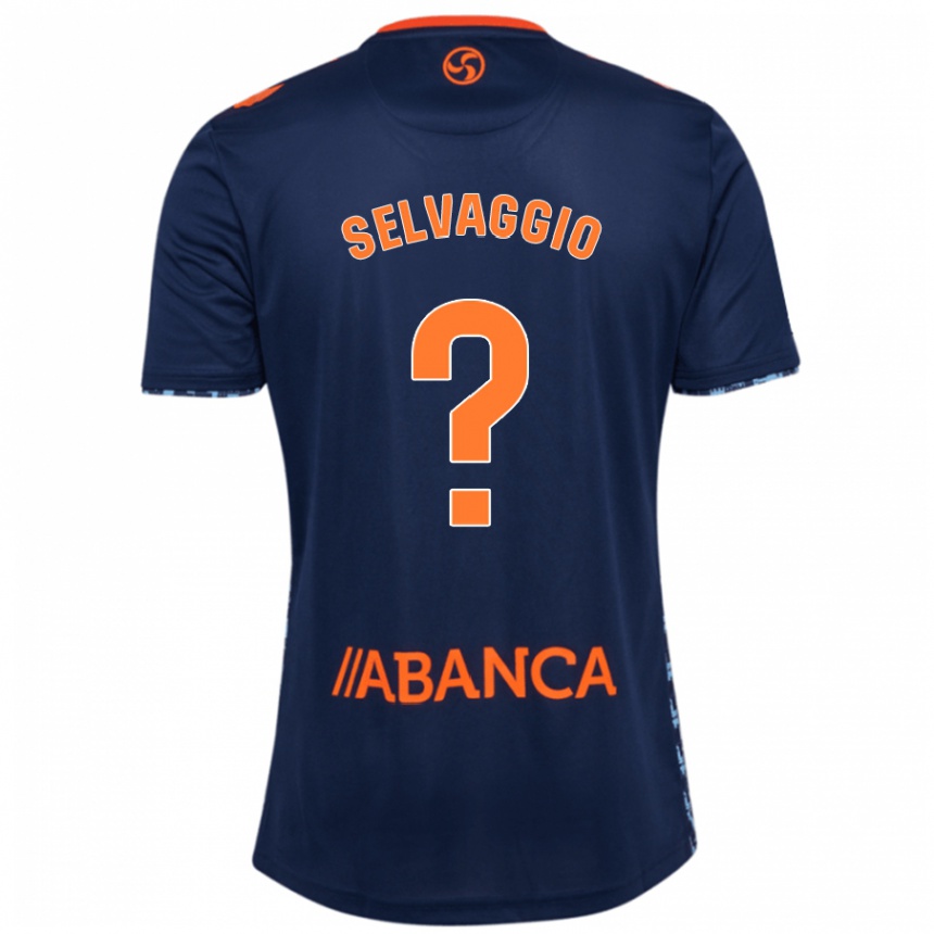 Férfi Labdarúgás Nico Selvaggio #0 Sötétkék Idegenbeli Jersey 2024/25 Mez Póló Ing