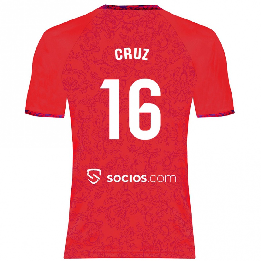 Férfi Labdarúgás Jesús Cruz #16 Piros Idegenbeli Jersey 2024/25 Mez Póló Ing