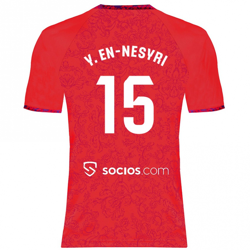 Férfi Labdarúgás Youssef En-Nesyri #15 Piros Idegenbeli Jersey 2024/25 Mez Póló Ing