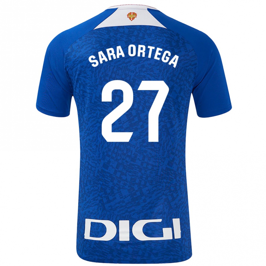 Férfi Labdarúgás Sara Ortega Ruiz #27 Királykék Idegenbeli Jersey 2024/25 Mez Póló Ing