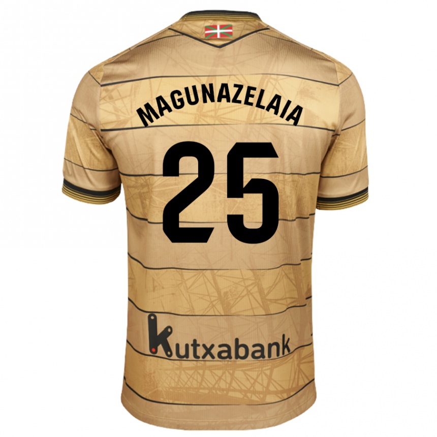 Férfi Labdarúgás Jon Magunazelaia #25 Barna Idegenbeli Jersey 2024/25 Mez Póló Ing