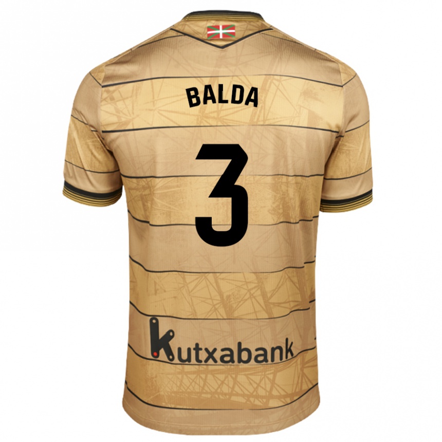 Férfi Labdarúgás Jon Balda #3 Barna Idegenbeli Jersey 2024/25 Mez Póló Ing