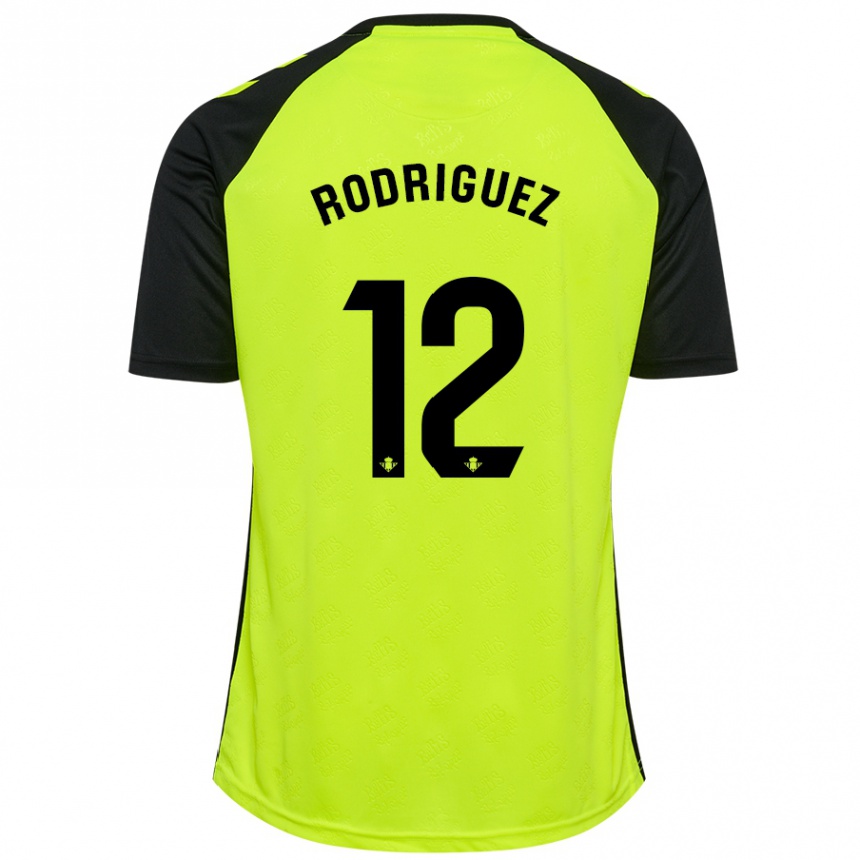 Férfi Labdarúgás Ricardo Rodríguez #12 Fluoreszkáló Sárga Fekete Idegenbeli Jersey 2024/25 Mez Póló Ing